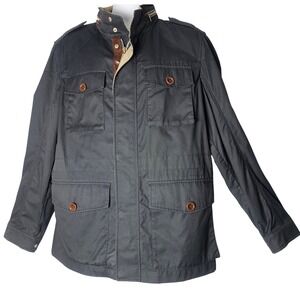 ORVIS Men's Dark Gray Field Jacket Utility Pockets Full Zip Size M